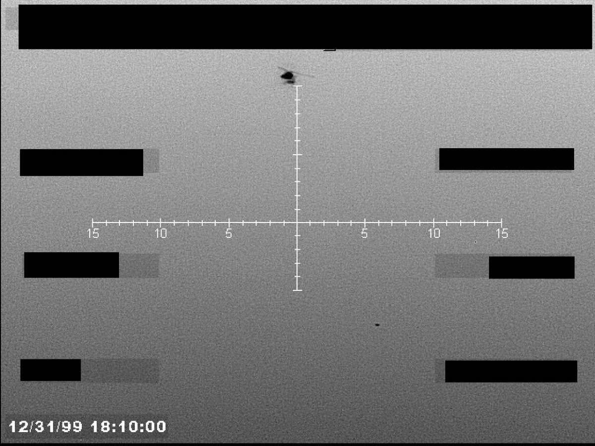 FLIR, 31/12/1999 18:10:26.  Punto oscuro con tracking activo
